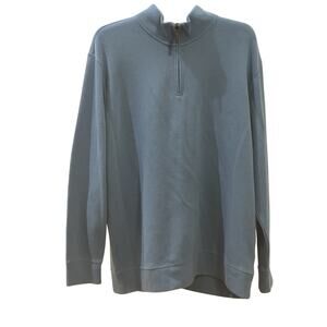 Lands' End Blue 1/4 Zip Pullover size 2XL